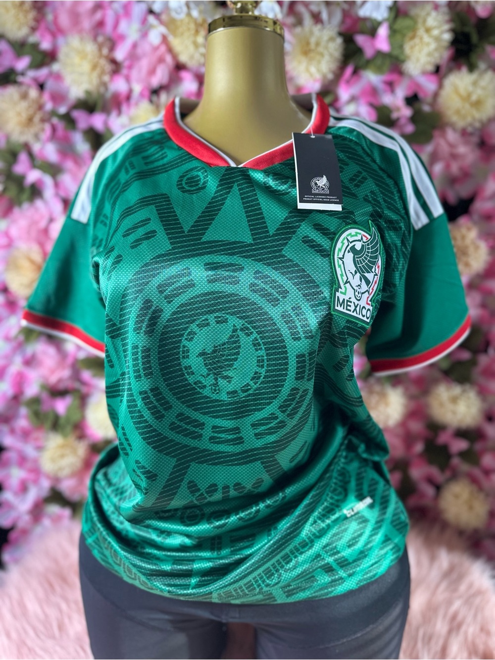 Mexico Green Graphic Soccer Jersey - Women's Top - Picture 2 of 12